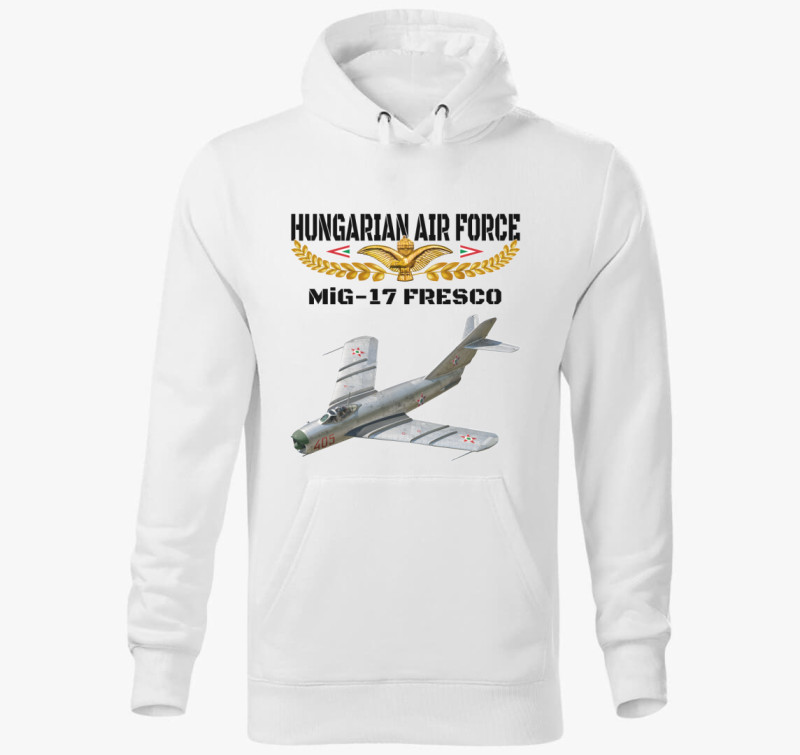 Aranysas MiG-17 kapucnis pulóver — Fehér