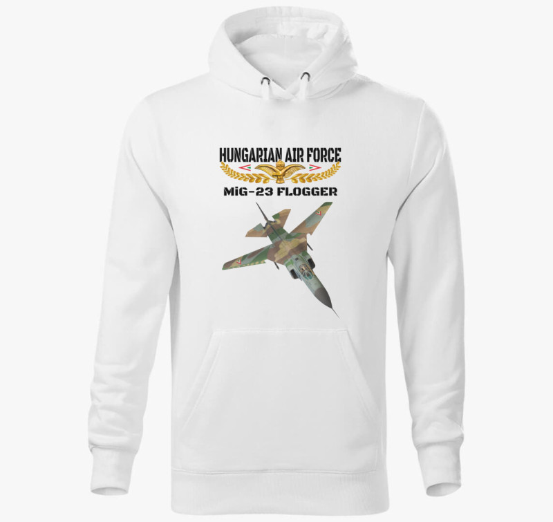 Aranysas MiG-23 2 kapucnis pulóver — Fehér