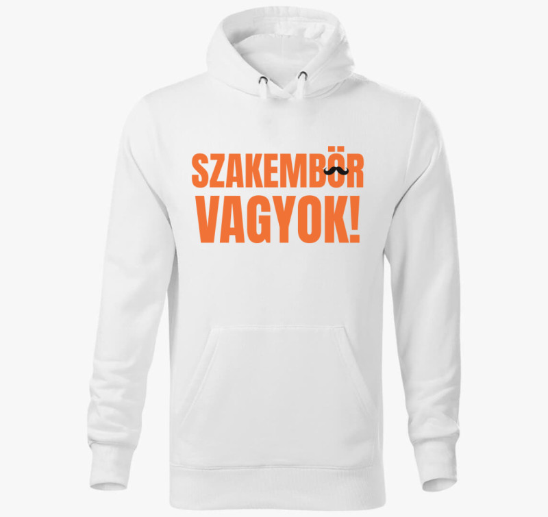 Szakembör vagyok kapucnis pulóver — Fehér
