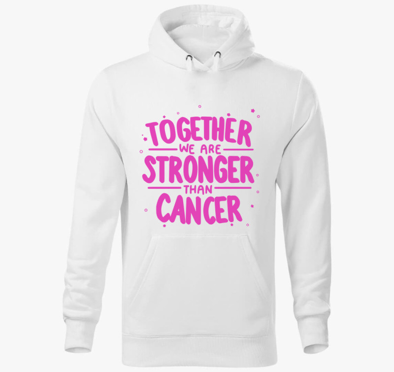 Cancer pink kapucnis pulóver — Fehér