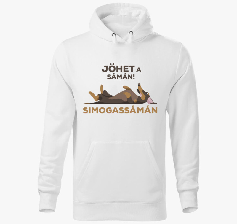 Tacskós sámán kapucnis pulóver — Fehér