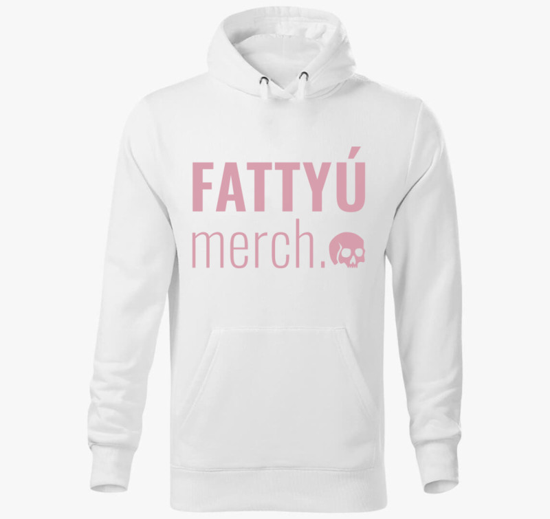Fattyú Merch kapucnis pulóver — Fehér