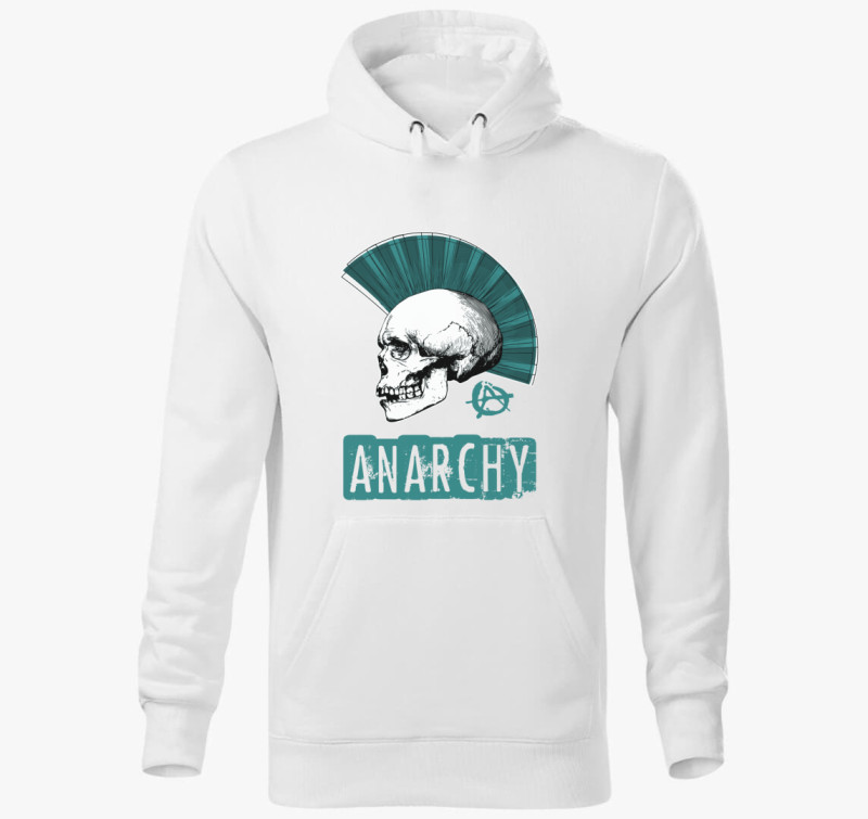 Anarchy blue kapucnis pulóver — Fehér