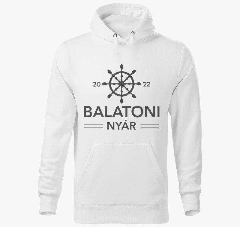 Balatoni nyár kapucnis pulóver — Fehér