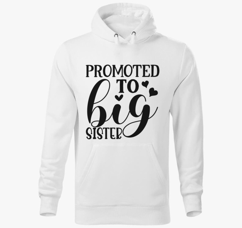 Big Sister kapucnis pulóver — Fehér