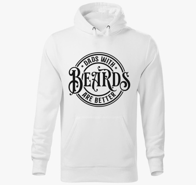 Dad Beard kapucnis pulóver — Fehér