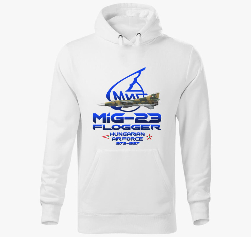 MiG-23 Flogger kapucnis pulóver — Fehér