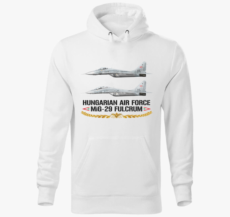 MiG-29 aranysas 2 kapucnis pulóver — Fehér
