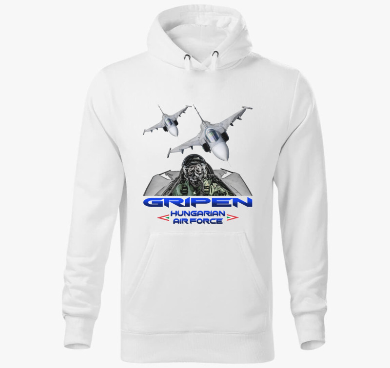 JAS-39 Gripen pilot kapucnis pulóver — Fehér