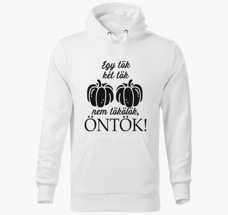 Tökös kapucnis pulóver — Fehér