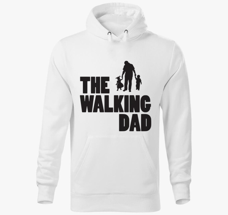 The walking dad apáknak kapucnis pulóver — Fehér