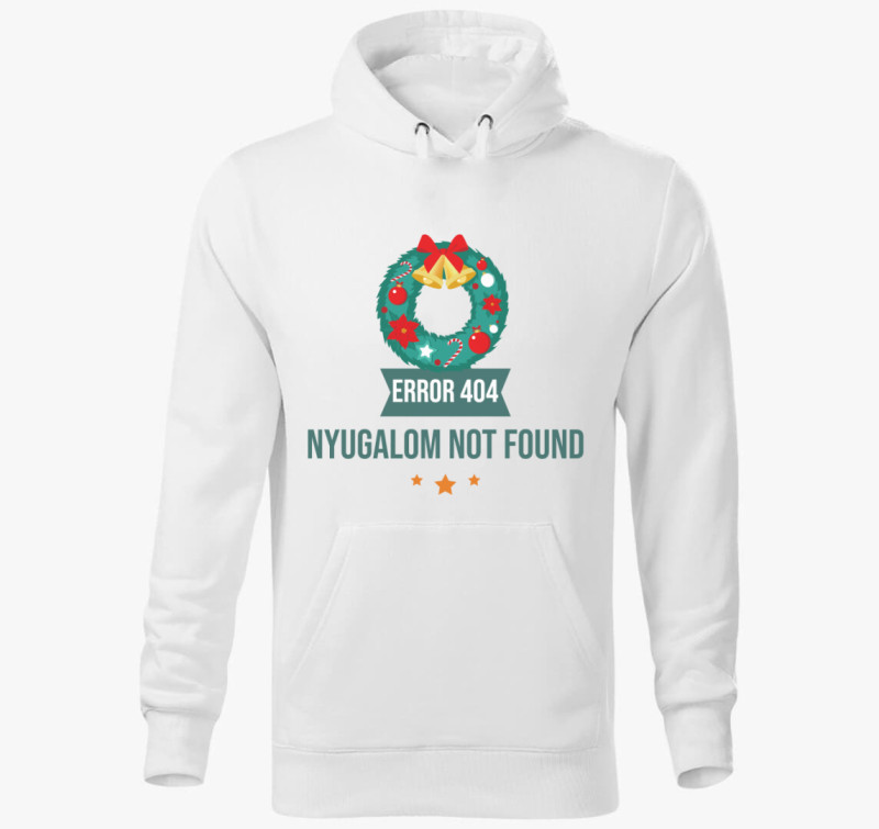 Nyugalom not found kapucnis pulóver — Fehér