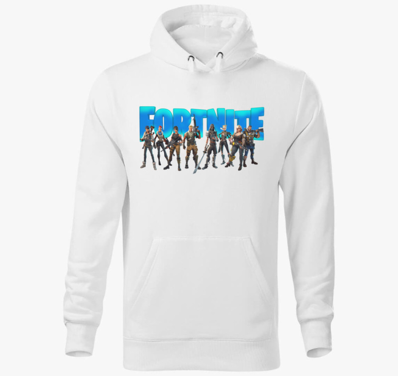 Fortnite Figurák kapucnis pulóver — Fehér