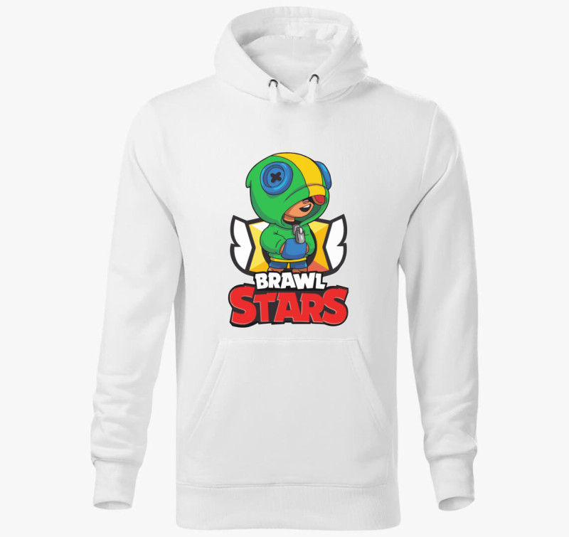 Brawl Stars - Leon kapucnis pulóver — Fehér