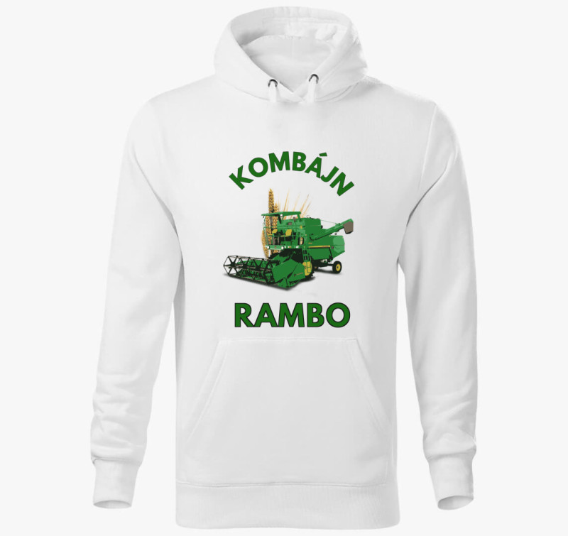 Kombájn rambo kapucnis pulóver — Fehér