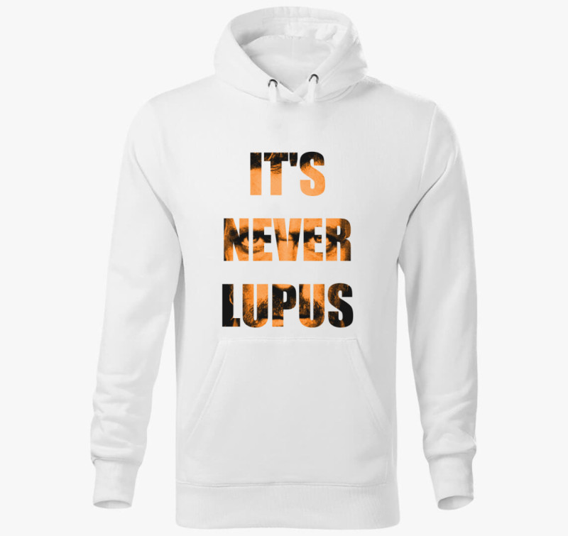 Soha Nem Lupusz kapucnis pulóver — Fehér
