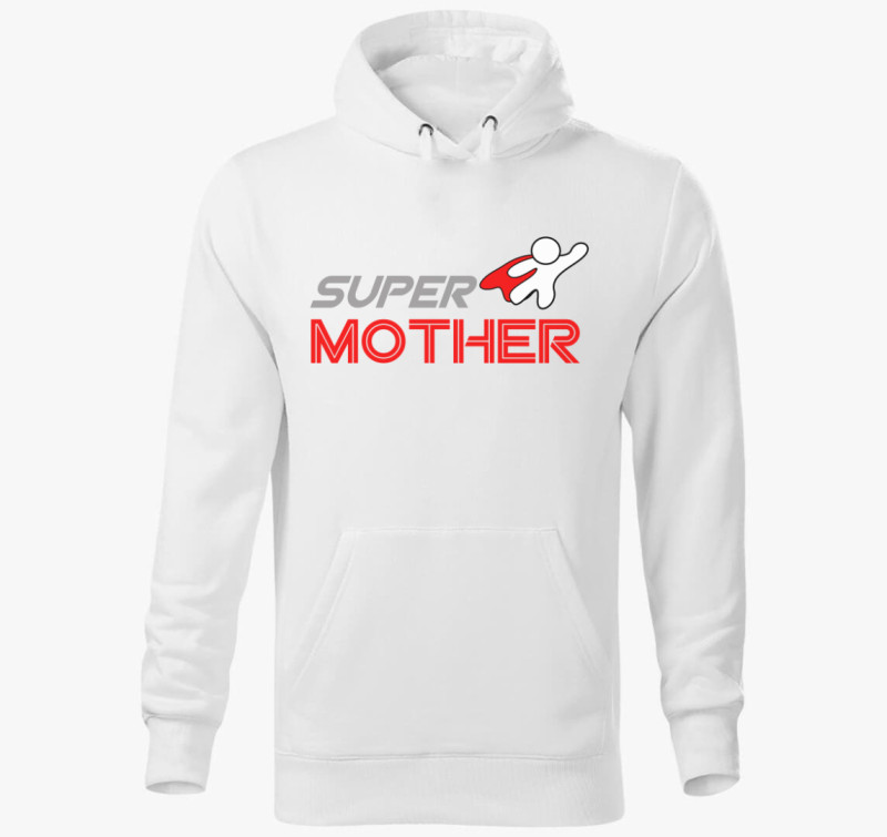Super Mother kapucnis pulóver — Fehér