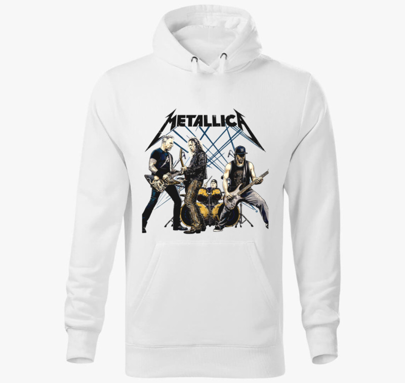 Metallica Band Art kapucnis pulóver — Fehér