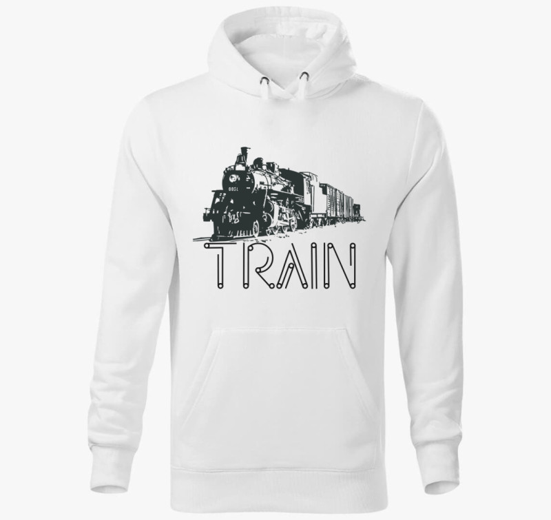 Train kapucnis pulóver — Fehér