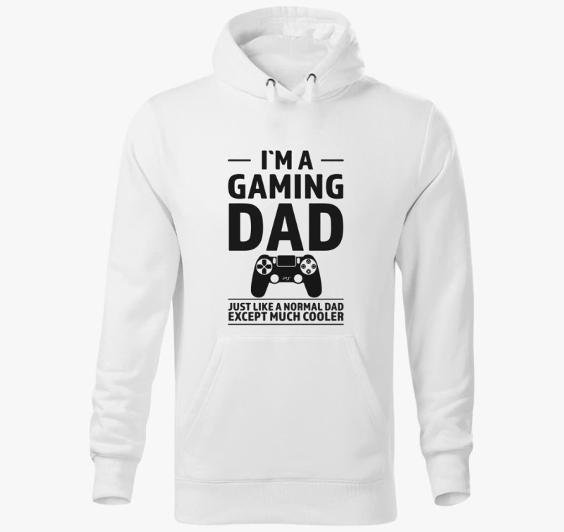 Gamer apuka kapucnis pulóver — Fehér