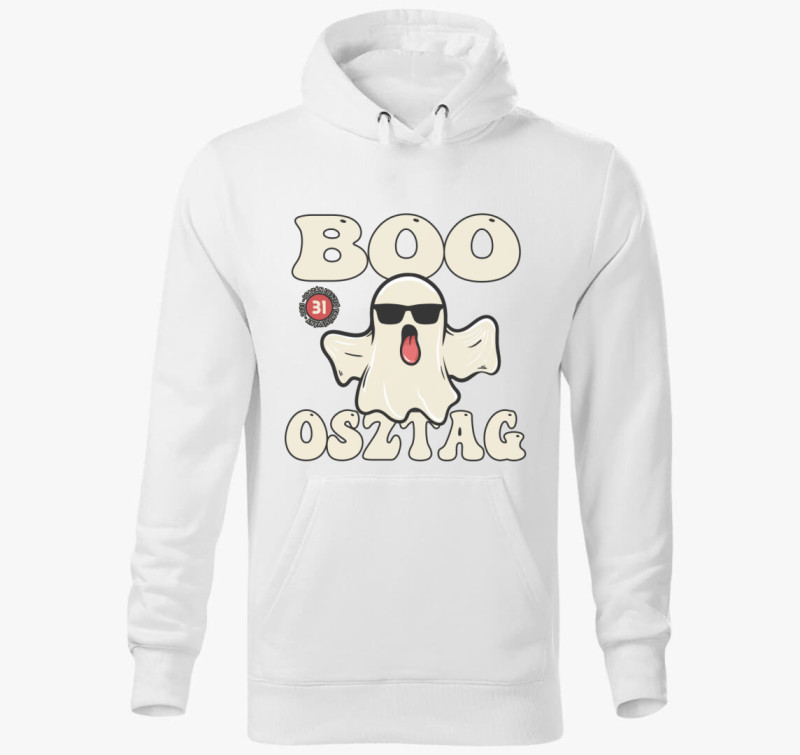 Boo osztag kapucnis pulóver — Fehér