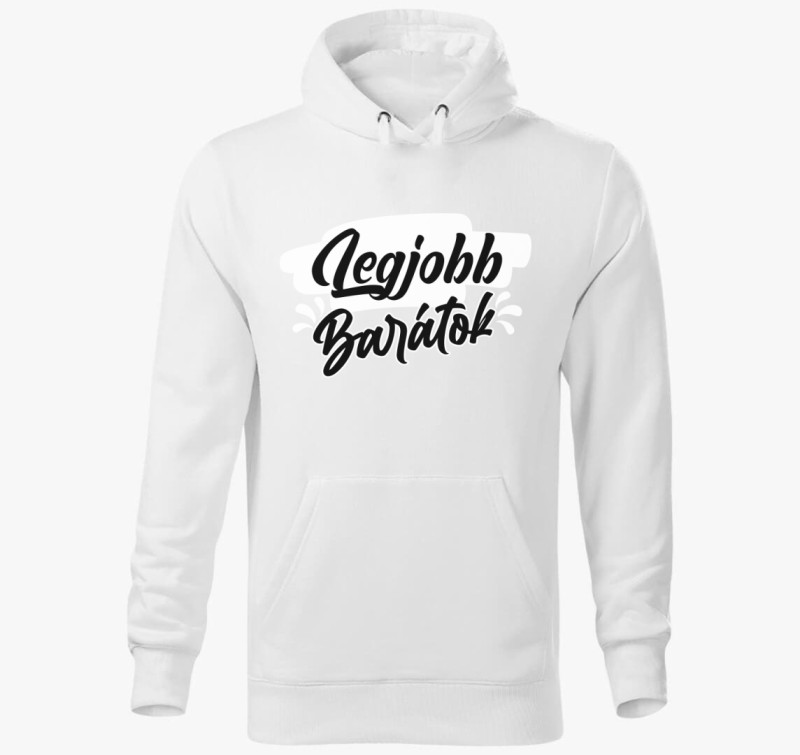 Legjobb barátos kapucnis pulóver — Fehér