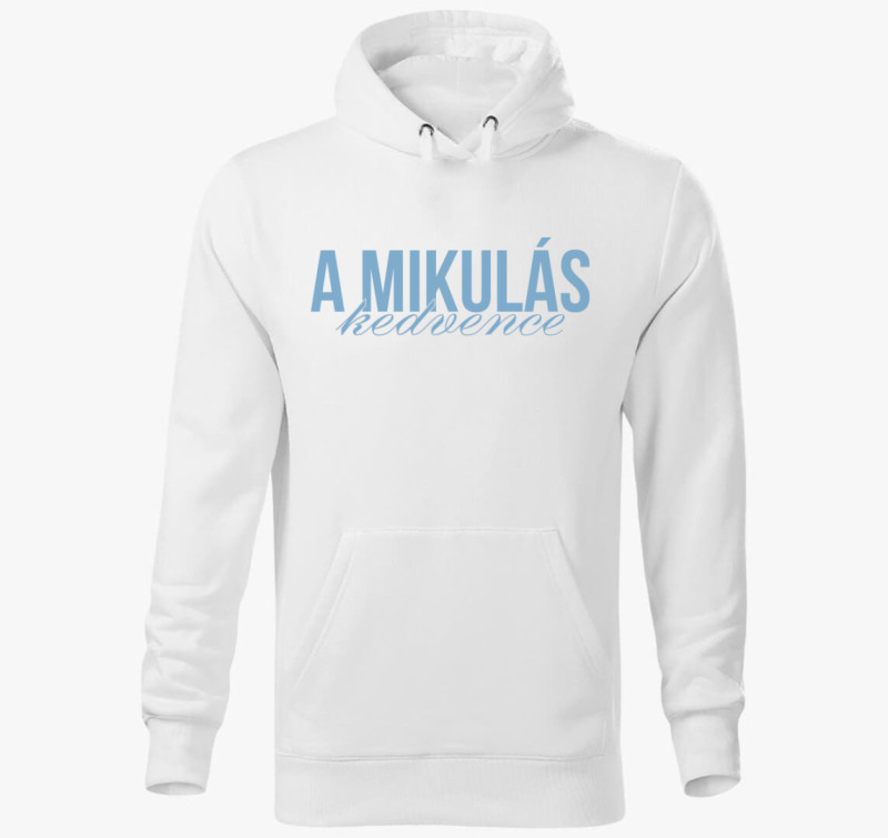 A mikulás kedvence kapucnis pulóver — Fehér