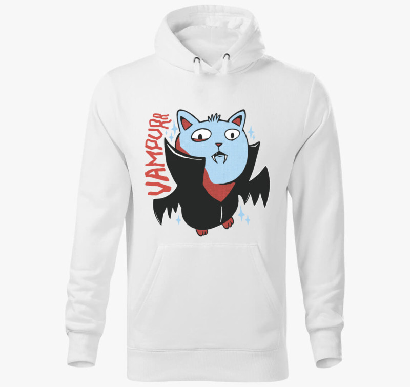 Vampurr kapucnis pulóver — Fehér