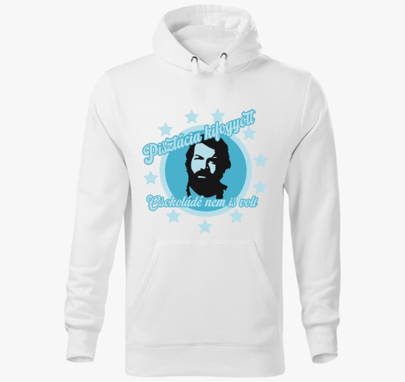 Bud Spencer pisztáciás kapucnis pulóver — Fehér