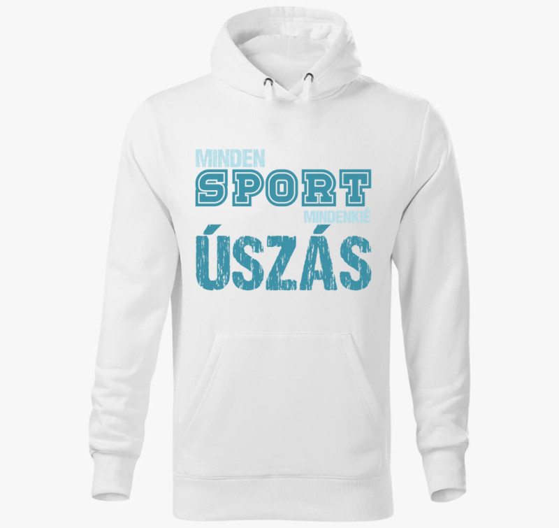 Minden sport úszás kapucnis pulóver — Fehér