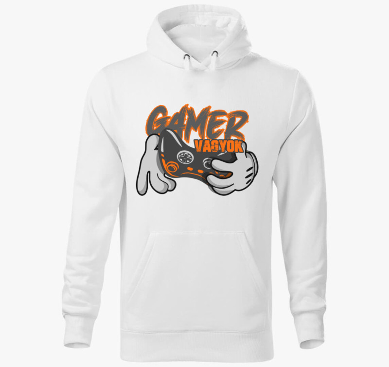 Comic gamer kapucnis pulóver — Fehér