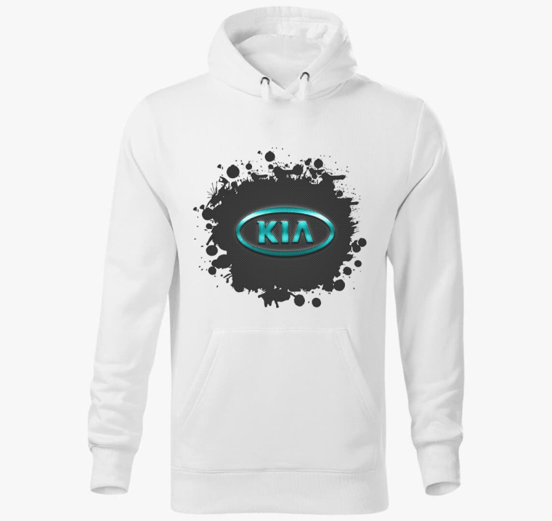 Kia mintájú kapucnis pulóver — Fehér