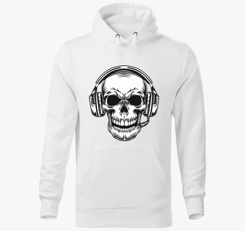 Skull koponya 3 kapucnis pulóver — Fehér