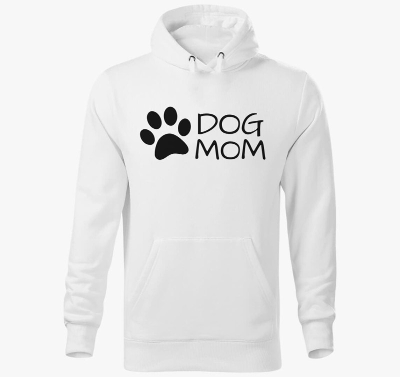 Dog mom tappancs kapucnis pulóver — Fehér