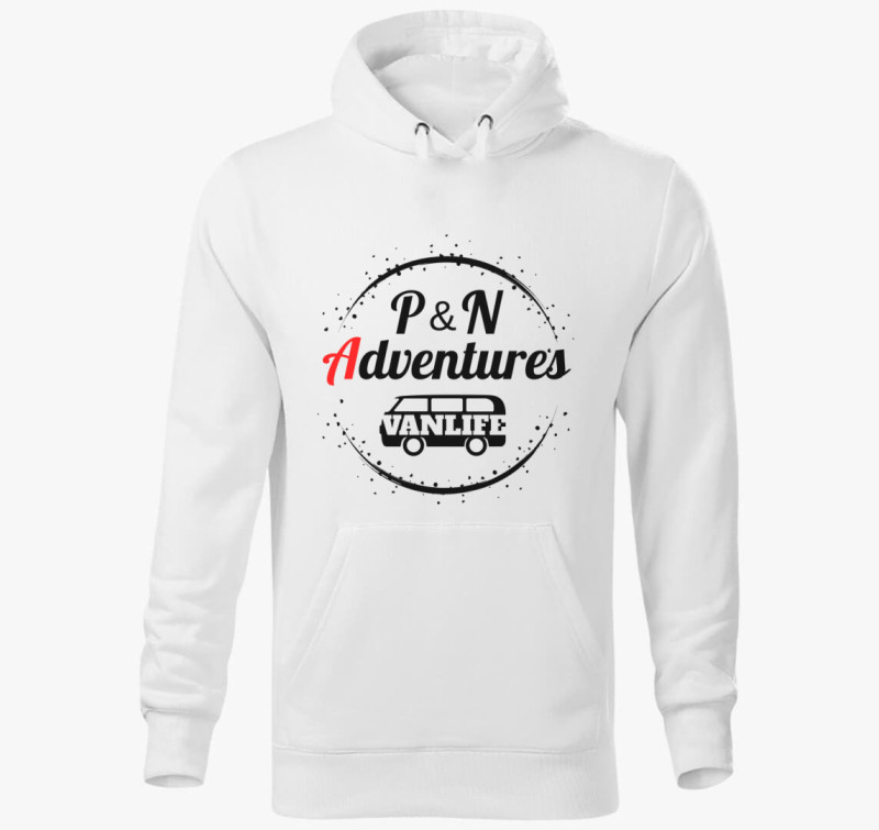 P&N Adventures kapucnis pulóver — Fehér