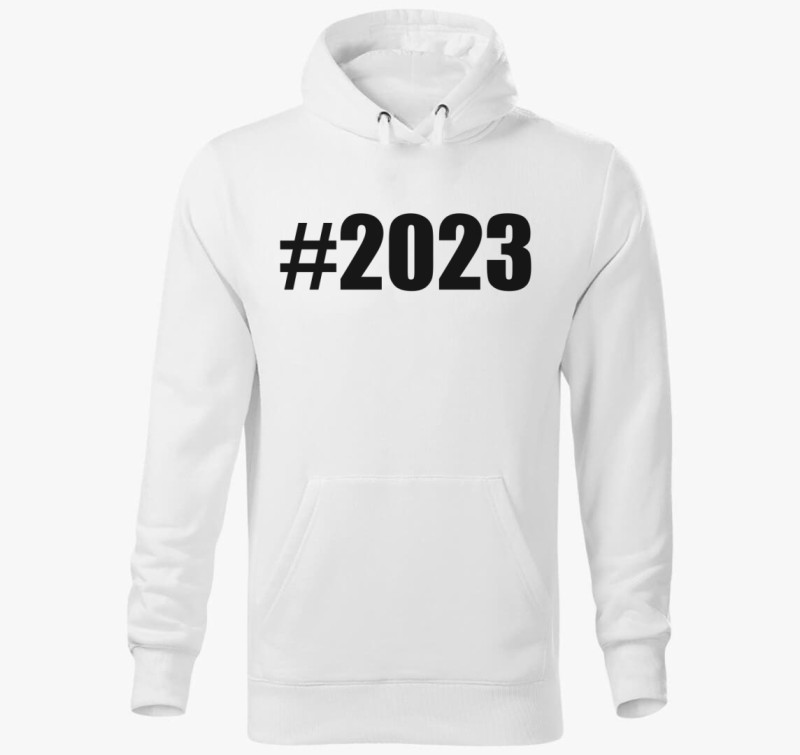 #2023 kapucnis pulóver — Fehér