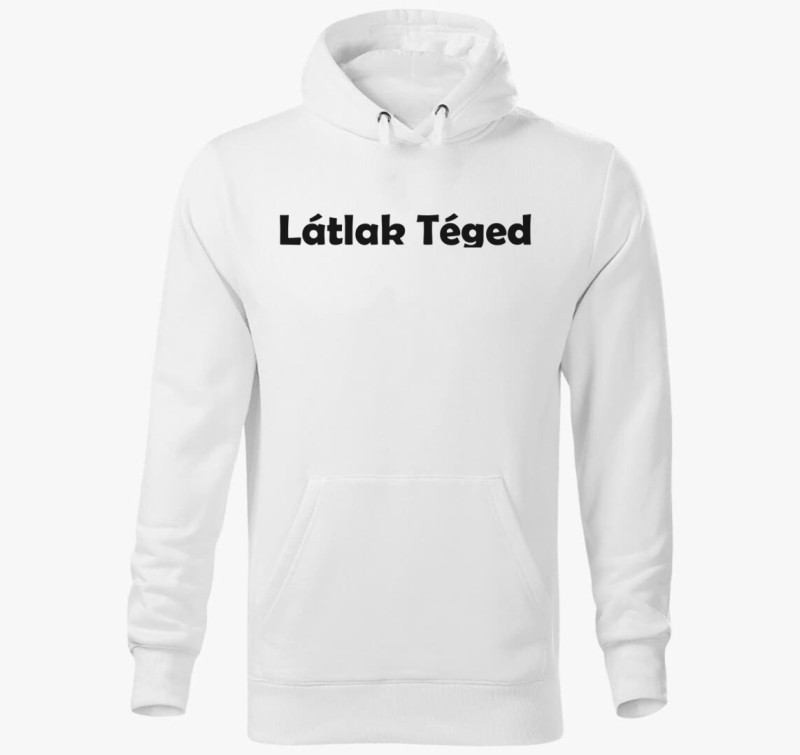 Látlak Téged kapucnis pulóver — Fehér