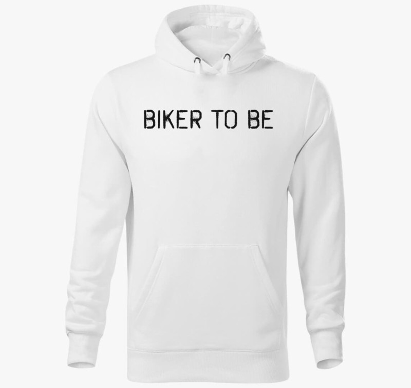 Biker to be kapucnis pulóver — Fehér