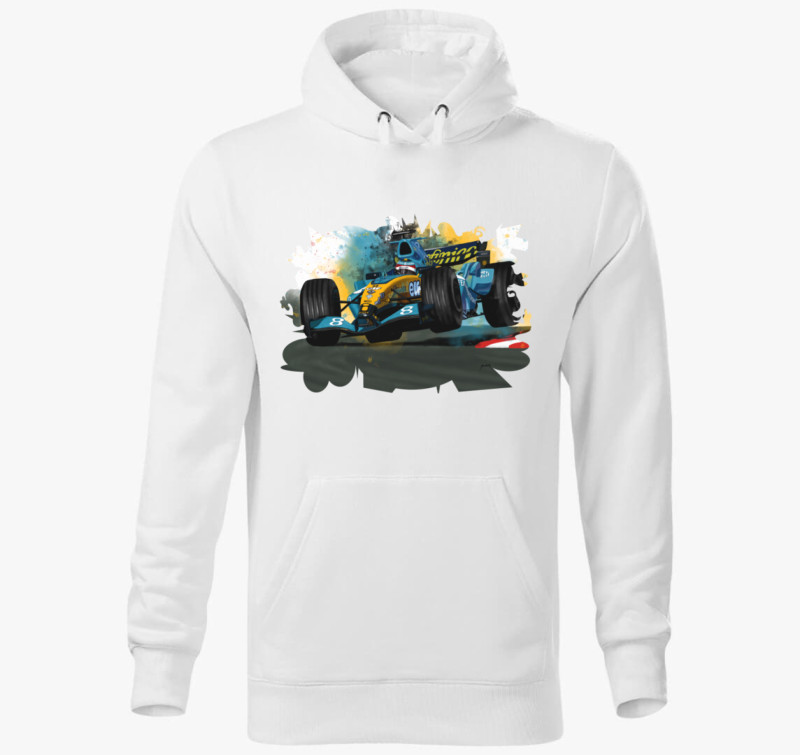 Fernando Alonso kapucnis pulóver — Fehér