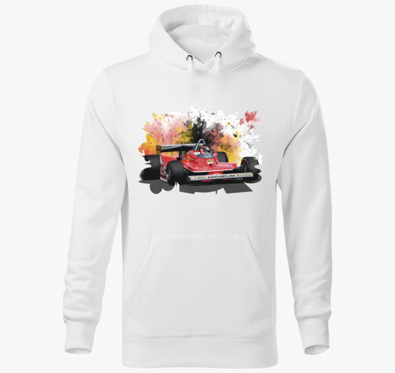 Gilles Villeneuve kapucnis pulóver — Fehér