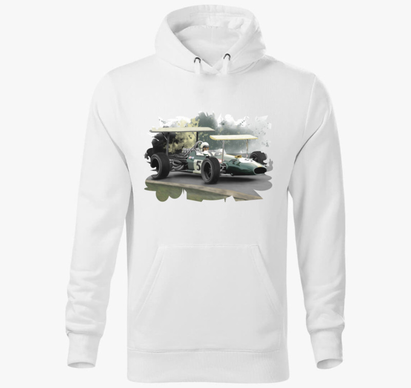 Jack Brabham kapucnis pulóver — Fehér