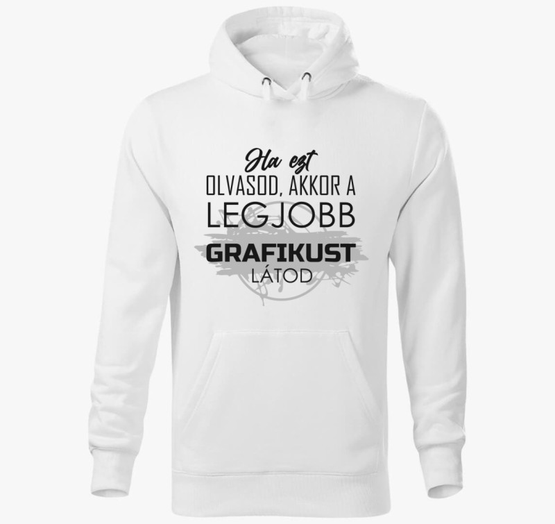 Legjobb grafikus kapucnis pulóver — Fehér