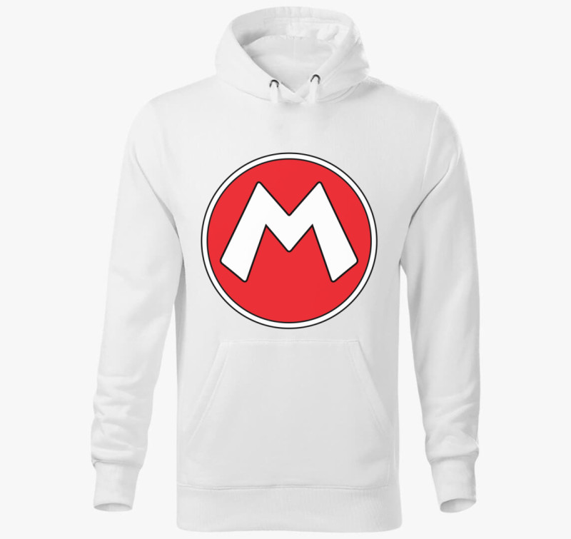 Mario Monogram kapucnis pulóver — Fehér