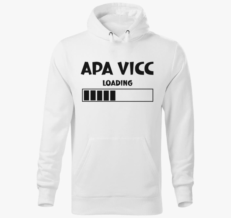 Apa vicc loading kapucnis pulóver — Fehér