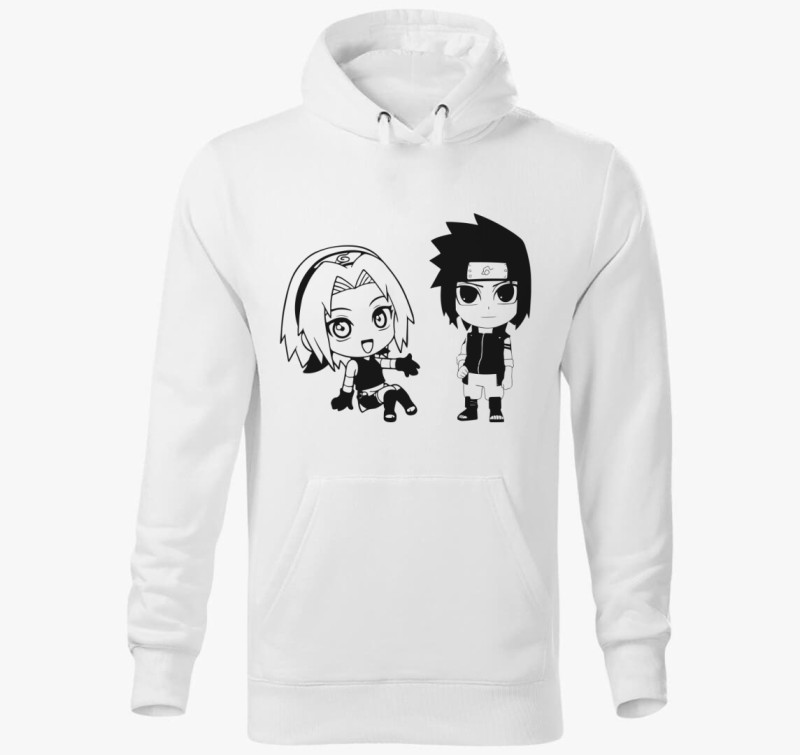 Anime karakterek kapucnis pulóver — Fehér