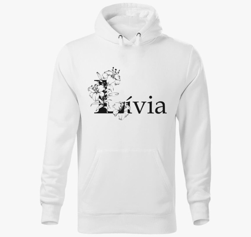 Lívia kapucnis pulóver — Fehér