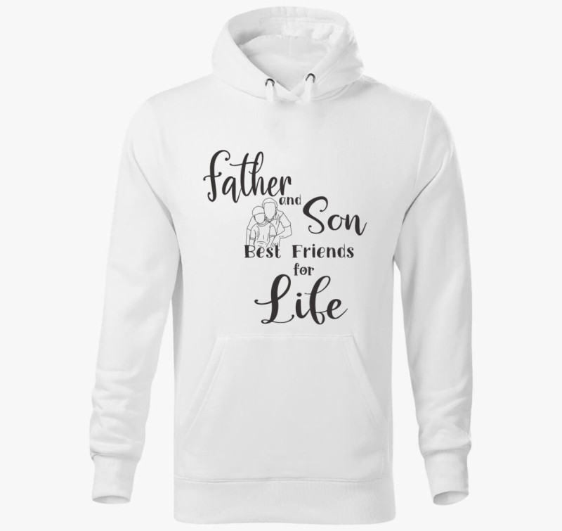 Father and Son ff kapucnis pulóver — Fehér