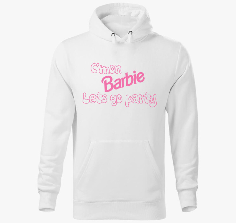 C'mon Barbie kapucnis pulóver — Fehér