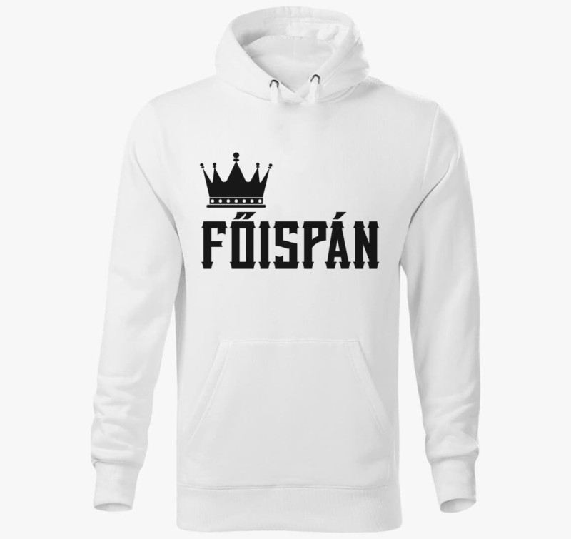 Főispán kapucnis pulóver — Fehér