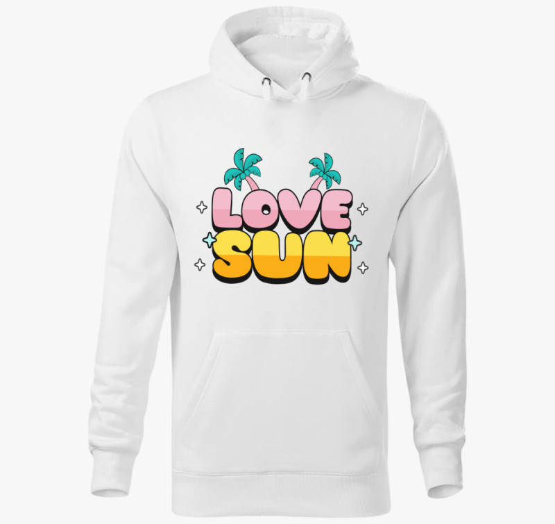 Love Sun kapucnis pulóver — Fehér